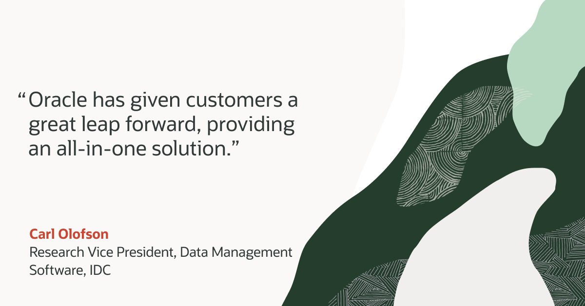 What are leading industry analysts saying about Oracle Database 23ai and its #AI Vector Search? Read IDC’s @databaseguru Carl Olofson’s take here: social.ora.cl/6018jTcrM