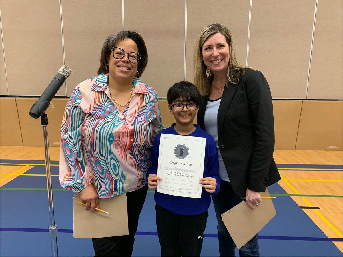 We were wowed by our Junior students’ presentation skills in our Excellence in Eloquence speech contest. Thank you, @TrusteeMcDonald for taking on the hard job of judging our speeches! Congratulations to R from Gr5 for being selected as the Copeland rep for the regional finals!