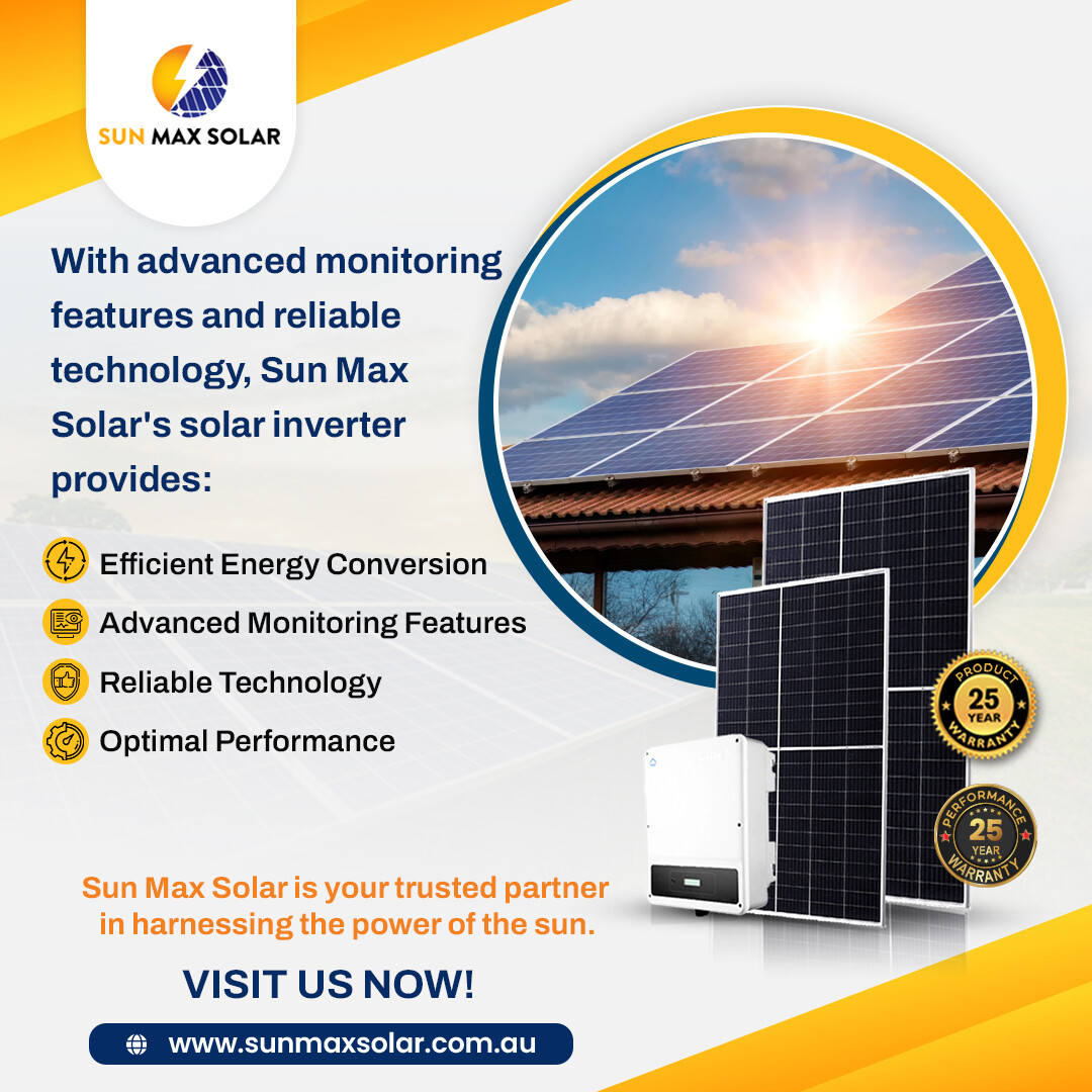 Maximize Your Solar Power Potential.
Get the most out of your solar energy system with our high-quality inverters.
Contact us today!
📞: 1800 786 629
✉️: info@sunmaxsolar.com.au
🌐: sunmaxsolar.com.au

#SolarInstallation #SunMaxSolar #solarpanelsydney #solarpanelbrisbane