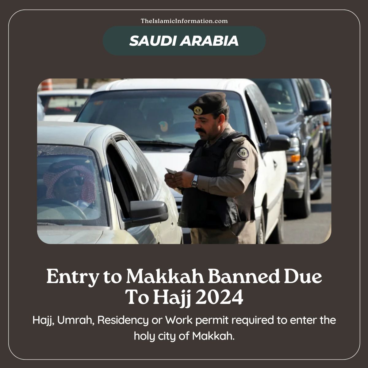 Read: theislamicinformation.com/news/entry-to-…

Hajj rules will be implemented from tomorrow, May 4, 2024.
Hajj will be allowed for those who have a Hajj permit.

#Makkah #Hajj #Hajj1445 #Hajj2024