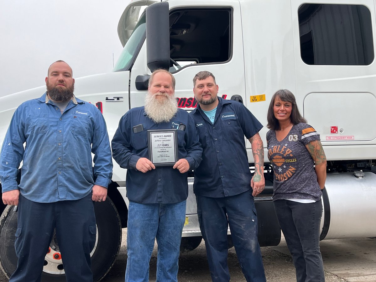 Here's to Jeff, our dedicated mechanic extraordinaire! With over 22 years of service at TransWood, his commitment and expertise have been the driving force behind our success in Memphis. Thank you, Jeff, for keeping us running smoothly all these years! #TransWood #AlwaysForward