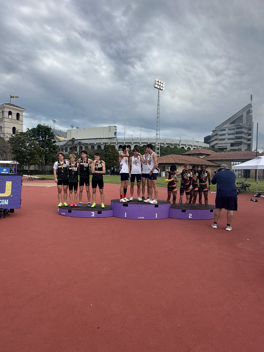 Track State championship Results: 3rd place boys 4x800 relay. John Hall Hays, Anderson Krupala, G Rush, and Max Tsolakis.
