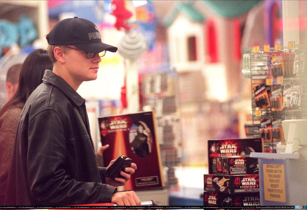 Leonardo DiCaprio shopping for The Phantom Menace toys 25 years ago