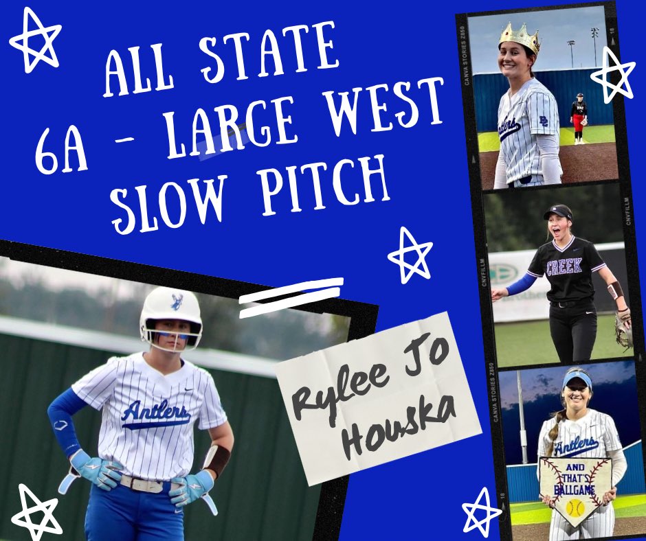 Deer Creek Softball (@dc_softball) on Twitter photo Congratulations to Senior - Rylee Jo Houska on her final accolade as an Antler. 2024 All State - 6A Large West - Slow Pitch! 💙 🖤 💙 <a href="/HouskaRylee/">Rylee Houska</a> <a href="/UCASoftball/">UCA Softball</a> Congratulations to Senior - Rylee Jo Houska on her final accolade as an Antler. 2024 All State - 6A Large West - Slow Pitch! 💙 🖤 💙 <a href="/HouskaRylee/">Rylee Houska</a> <a href="/UCASoftball/">UCA Softball</a>