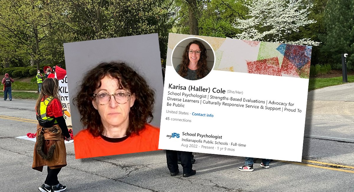 NEW: One of the 14 'protesters' arrested for illegally blocking traffic in an anti-Israel protest is Indianapolis Public Schools psychologist Karisa Cole.