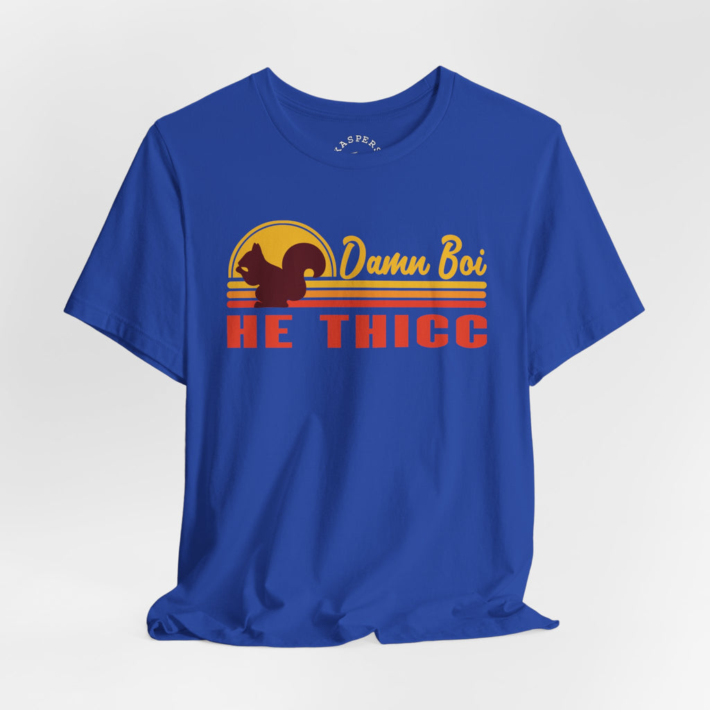 Laugh, lounge, & embrace whimsy with our 'Damn Boi He Thicc' T-shirt! Perfect fit for every humor lover. Shop now: shortlink.store/tb18q7ifp19u $26.99 #funnytee #retrostyle