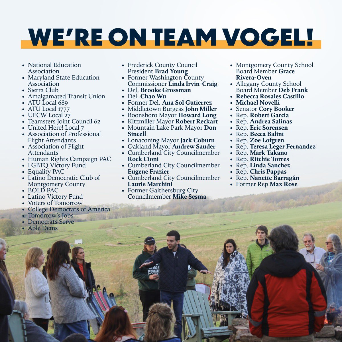 Proud to be in this fight alongside educators, union workers, environmentalists, and elected officials from across #MD06. Now let’s go win!