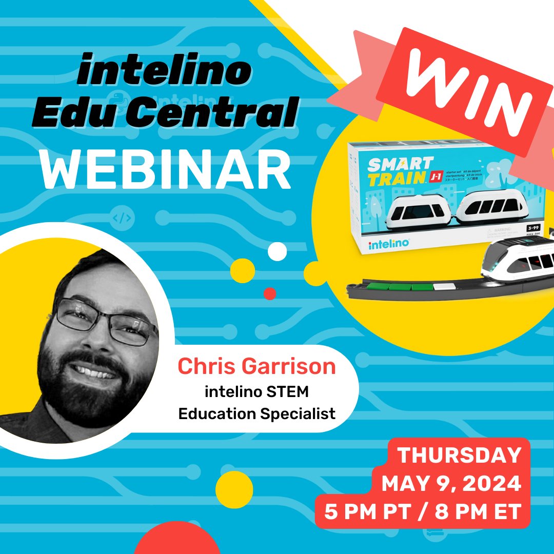 Join us at the next webinar about the intelino Edu Central app! <a href="/CGedtech/">Chris Garrison</a> is going to talk about his experience with Edu Central. Attend for a chance to win an intelino Starter Set! Register here: bit.ly/webinar-edu-ce…