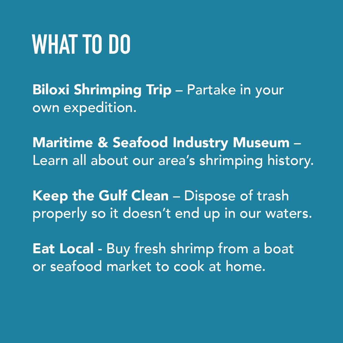 National Shrimp Day is May 10! 🦐🦐 Swipe for ways to join in the celebration of our region’s favorite crustacean ➡️ 

#CoastalMississippi #MSCoastLife #PlayCoastal