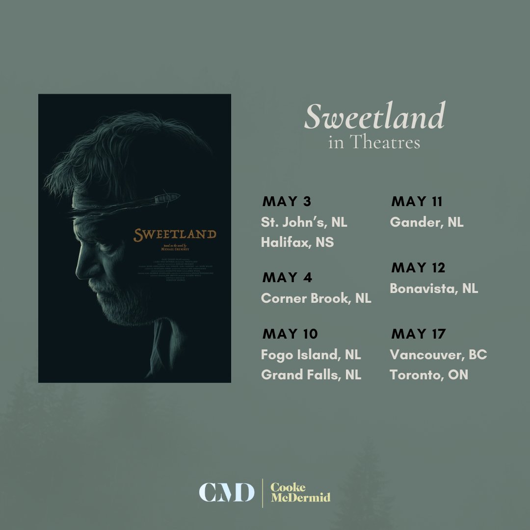 Congratulations to Michael Crummey on the film adaptation of his novel SWEETLAND making it into theatres starting today! Find out where you can get tickets here: gametheoryfilms.com/sweetland