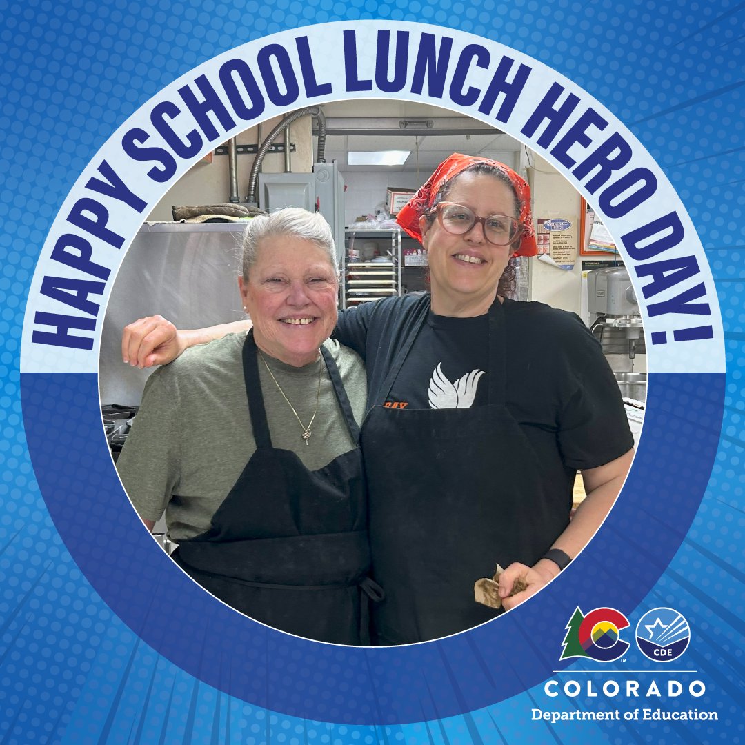 School Lunch Hero Day celebrates nutrition service professionals- Becky Foulk & Amy Madaris, an awesome mother/daughter duo at the Ouray School District. Amy is the cafeteria manager and Becky, her mom, keep students safe and well fed by preparing healthy nutritious meals.😋
