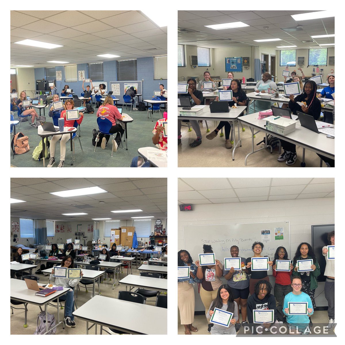 The “Honor Roll Patrol” made its rounds in the building, celebrating our scholars for their outstanding achievements for the 3rd quarter. Their hard work and dedication is truly commendable! #GettinItDone 
#NHRECCTE #LeadBoldly 
@NHREC_VA