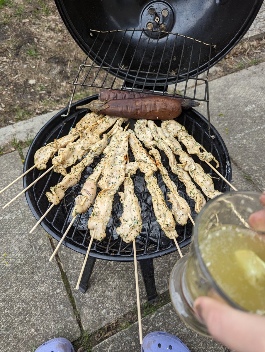 bbq night with a little appy and tajin dinky