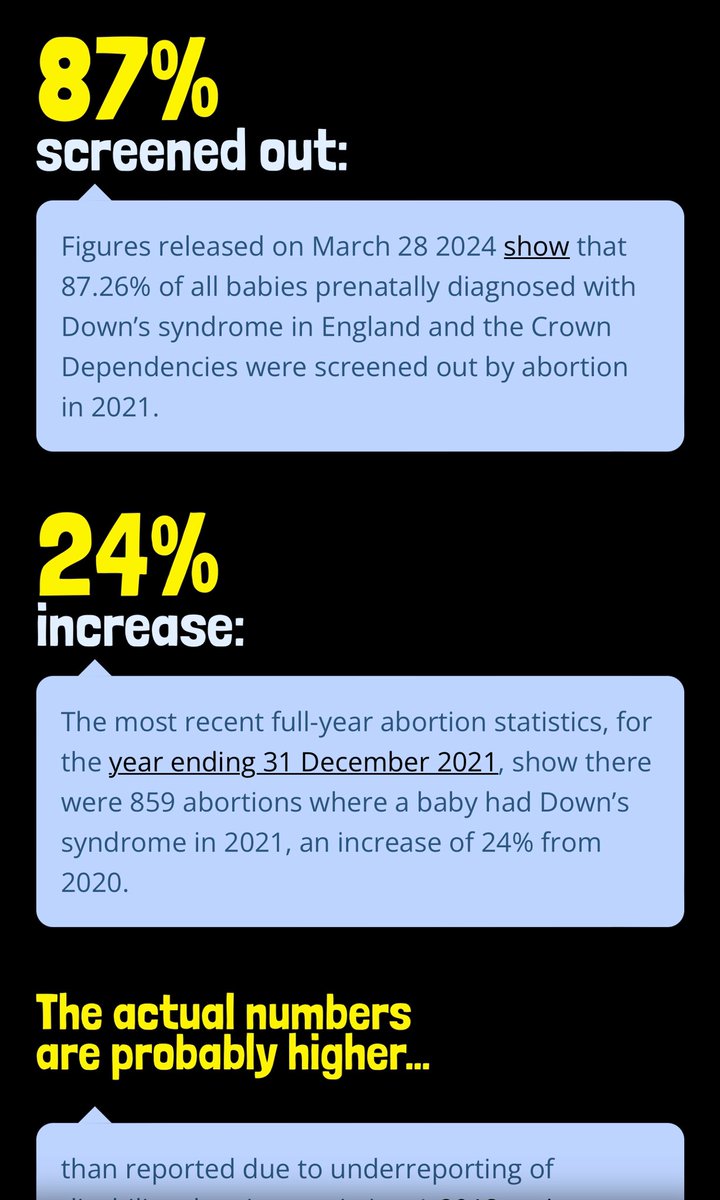 Well I’m pro-choice but this breaks my heart. Down Syndrome is caught in a pincer grip between sophisticated state of the art govt sponsored prenatal screens and a collapsing underfunded welfare state. 87.2% of DS foetuses identified were terminated post introduction of #NIPT 💔