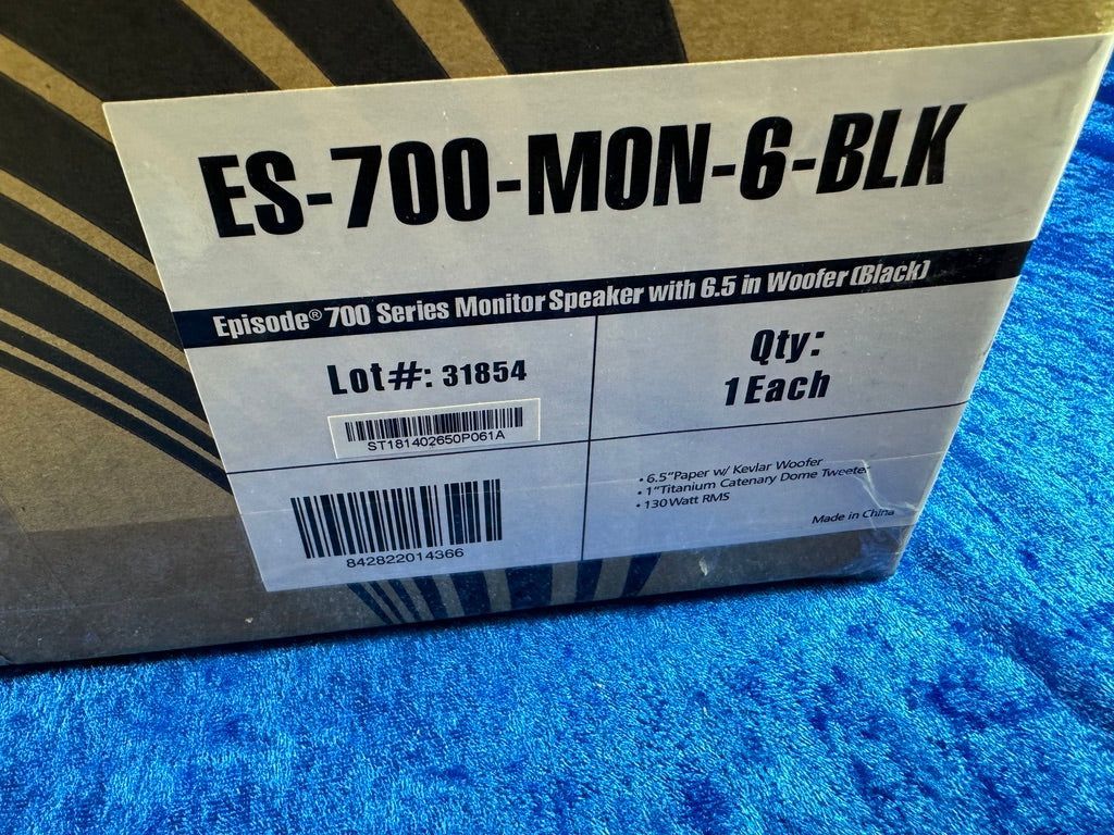 Check out the new Episode ES-700 Mon 6 Blk Bookshelf Speaker with removeable grille. Just added 2 to inventory! Priced at $174.99. #BookshelfSpeaker #AudioEquipment #MusicLovers #TechAccessories #CIStockroom buff.ly/4bfICiT