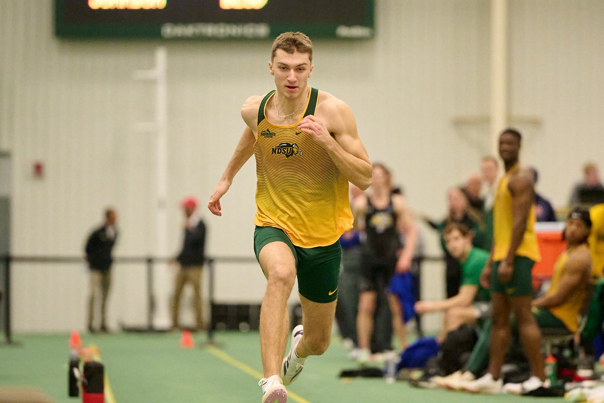 Freshman Michael Haugo set a new long jump personal-best of 24-10.00 (7.57m), winning the NDSU Tune-Up.

He's now No. 5 in NDSU outdoor history.