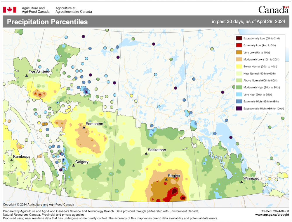 Recent precipitation welcome, but more needed. albertafarmexpress.ca/news/recent-pr…