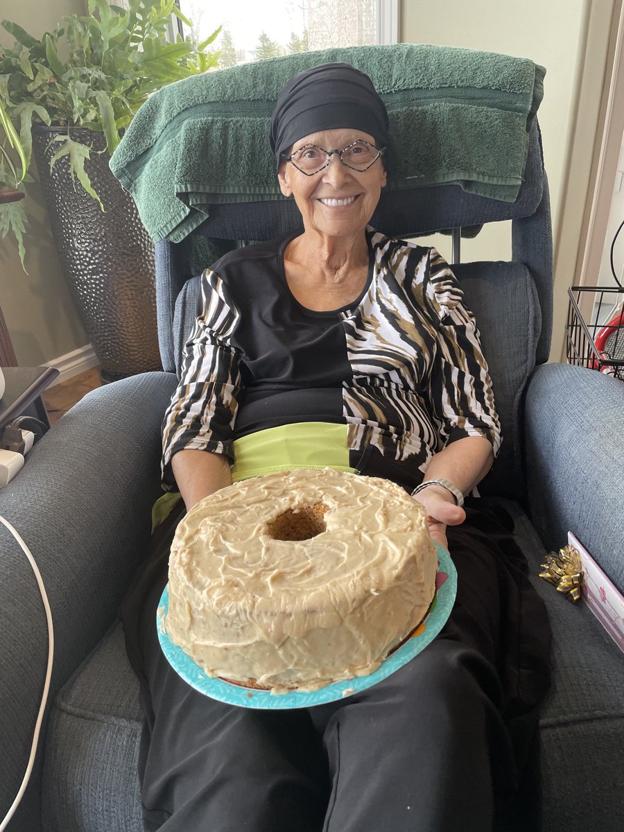 As she struggles with pancreatic cancer my wife still experienced joy today as she celebrated her 78th Birthday. I so admire her strength of spirit 🙏❤️