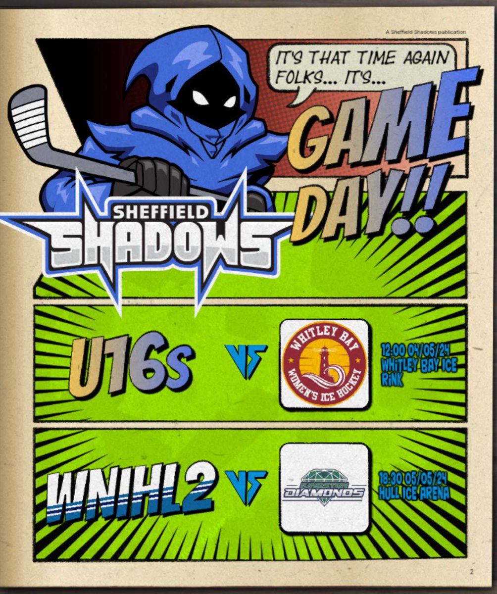 ShadowsWIHC's tweet photo. Weekend Games
๐๏ธSaturday 4th May 2024
๐Whitley Bay Beacons v U16
โฐ12:00 Whitley Bay Ice Rink
ย ๐๏ธSunday 5th May 2024
๐ย Kingston Diamonds v WNIHL2
ย โฐ18:30 Hull Arena
#icehockeyuk #EIHA #wnihl #icehockey #womensicehockey #ThisGirlCan #sheffieldshadows https://t.co/3GaVyGZL8M