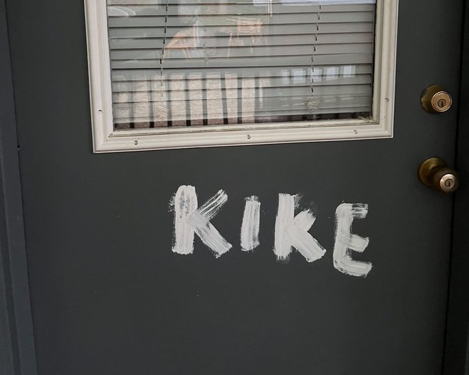 Painted on the door of a Jewish student at the University of North Carolina at Chapel Hill