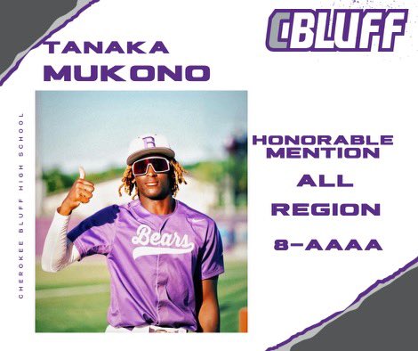 Congratulations to <a href="/Tanaka_mukono8/">Tanaka Mukono</a> for being selected as Region 8-AAAA Honorable Mention All-Region!