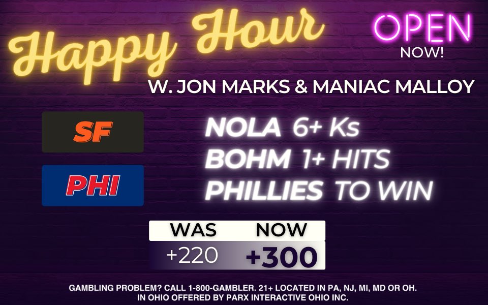 Happy Hour is Open @JonMarksMedia & @_maniacmalloy Hosts for the evening