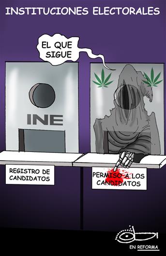 Instituciones electorales... Cartón de @obititlan en @Reforma