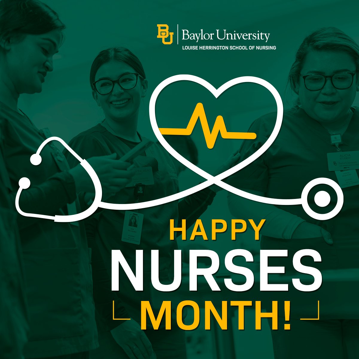 It's Nurse Appreciation Month! Let's fill the month with inspiration and recognize the incredible work of nurses! 
onlinenursing.baylor.edu/nurses-month
#NursesMonth #CelebrateNurses #LHSON #BaylorNurses