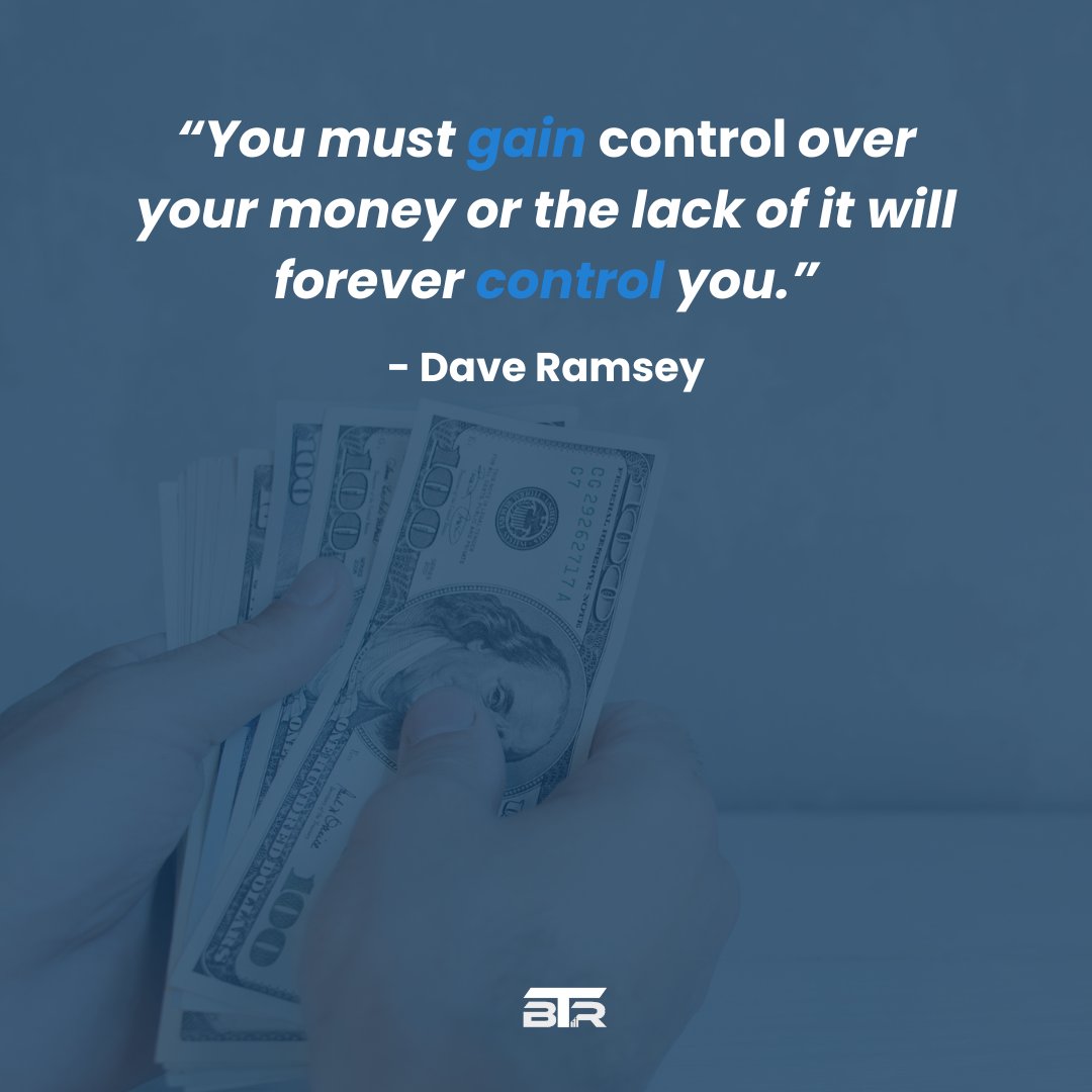 This quote from popular financial guru Dave Ramsey is a great reminder of how important it is to control our finances. If we lack control of our money, it will eventually control the way we spend, putting us further into debt.

#moneymotivation #debtmanagement #taxrelief