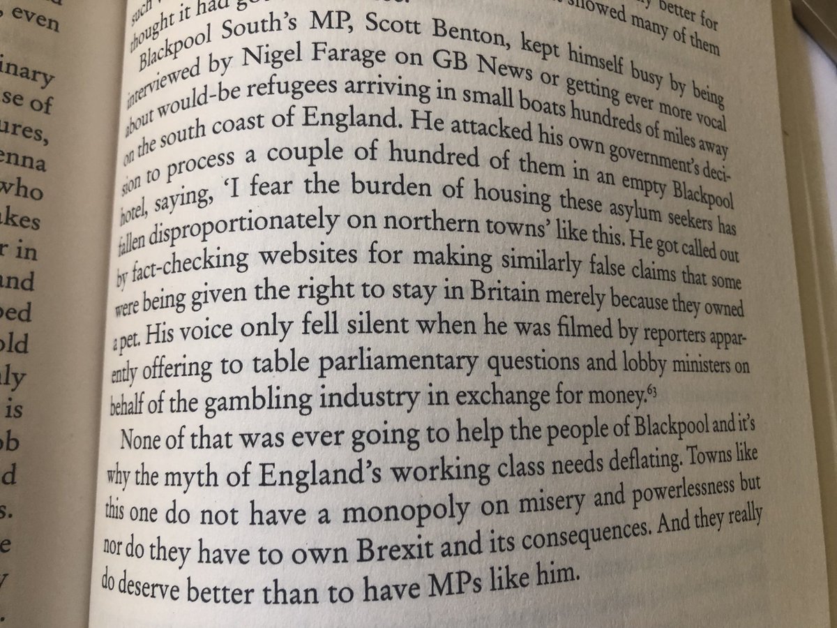 Enjoying @tombaldwin66 & @mds49’s England:Seven Myths & this from the chapter on Blackpool & supposedly left behind towns did jump out after the by-election result