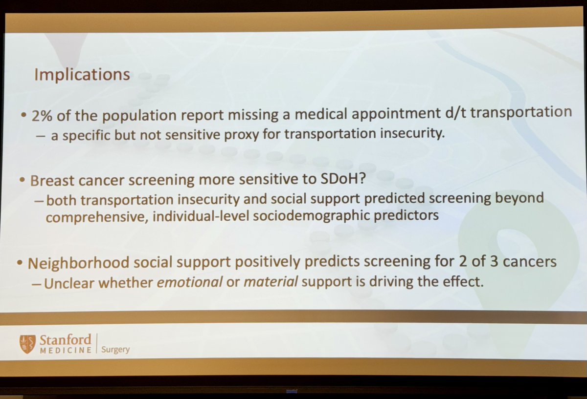 SUSurgeryResidency (@opnotes) on Twitter photo 🚗 Can you imagine not getting a potentially life-saving cancer screening because you don’t have a safe, reliable means of getting there? Alexa Pohl investigates transportation insecurity as a social determinant of health w/ <a href="/StanfordSPIRE/">S-SPIRE Center</a> #holman24 🚗 Can you imagine not getting a potentially life-saving cancer screening because you don’t have a safe, reliable means of getting there? Alexa Pohl investigates transportation insecurity as a social determinant of health w/ <a href="/StanfordSPIRE/">S-SPIRE Center</a> #holman24