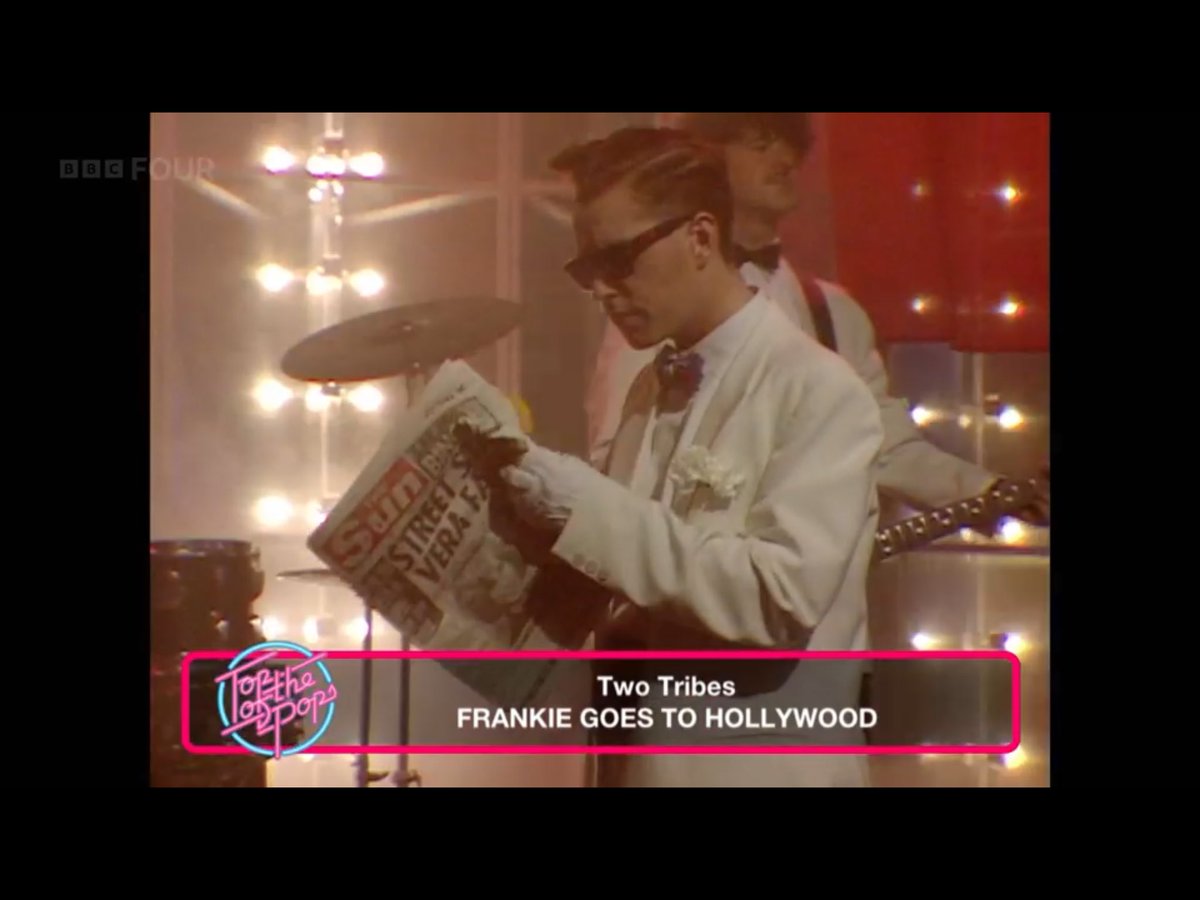 Frankie Goes to Hollywood - Two Tribes This song still sounds as fresh as it did in 1984. Incredible production from Trevor Horn. Holly Johnson a great voice and a truly brilliant front man. Fantastic stuff. #totp #fgth #frankiegoestohollywood #totp1984