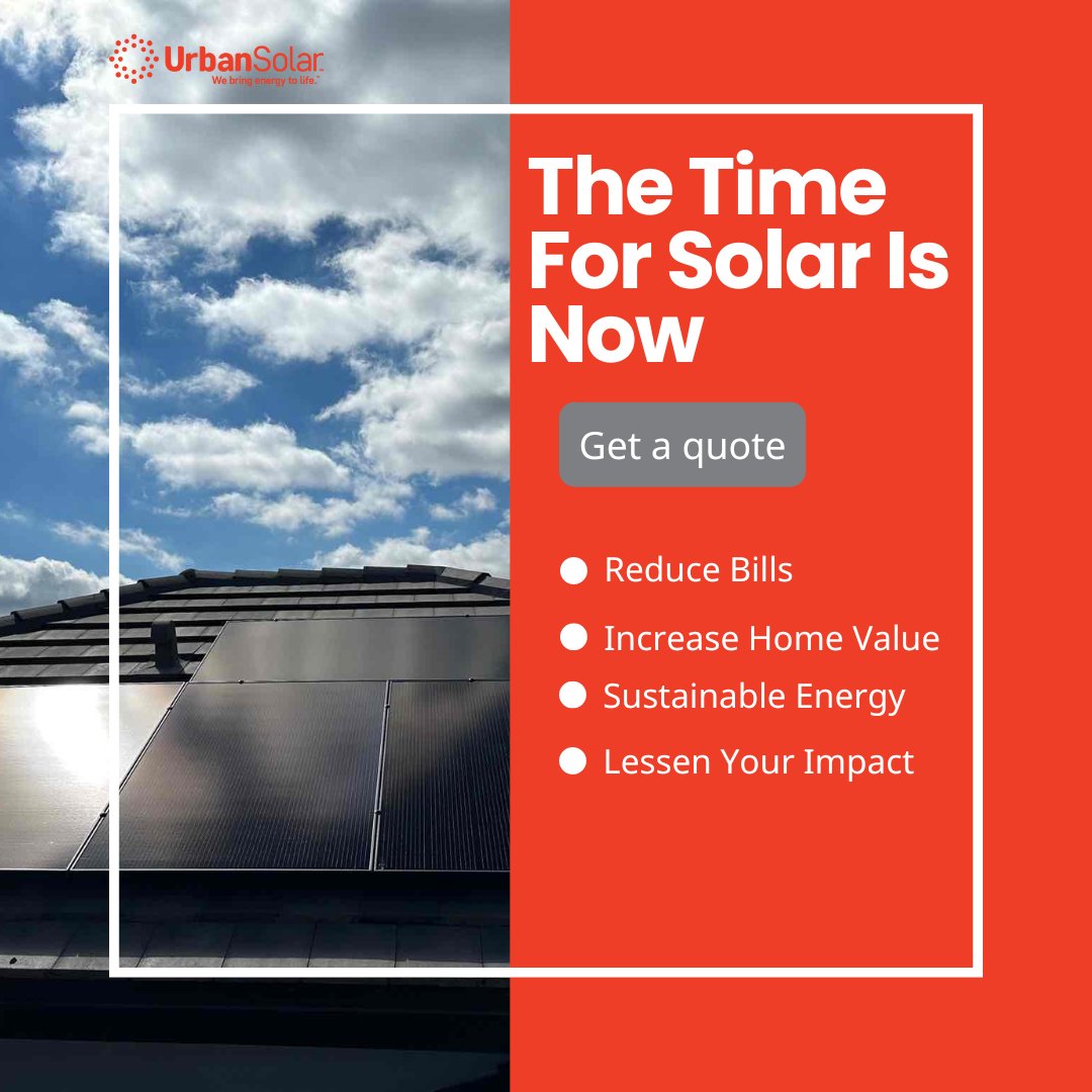 The time for solar is now! Visit urbansolar.com/request-a-quot… to get a quote today.