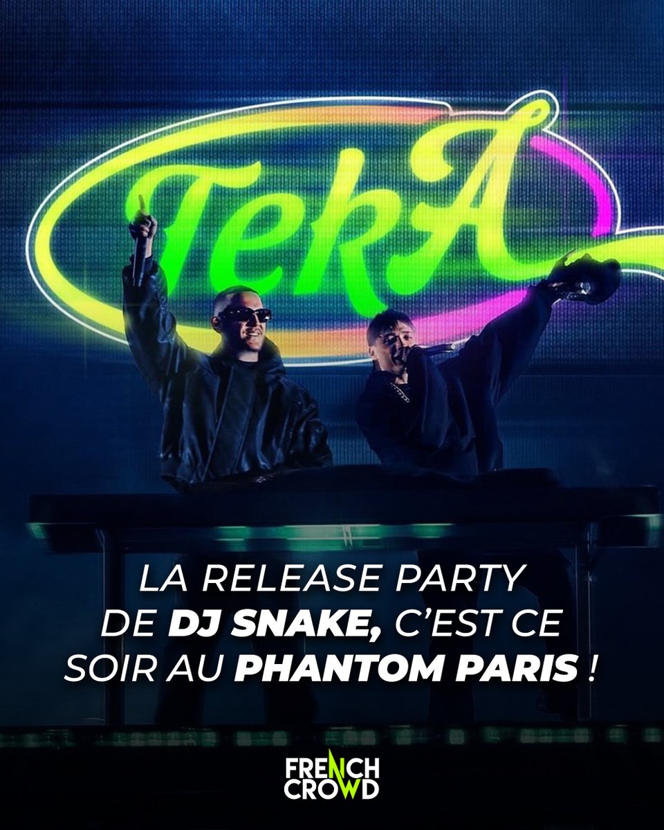-@djsnake sera ce soir au @phantom_paris pour la release party de son nouveau titre, « Teka » ! Qui a eu sa place ? 🇫🇷 😎