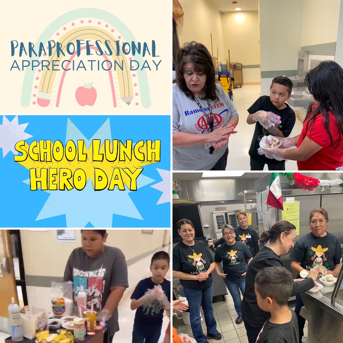 Our Ramona STEM Academy students love our cafeteria heroes and our paraprofessionals! @DarleneMartEP @RamonaESYISD