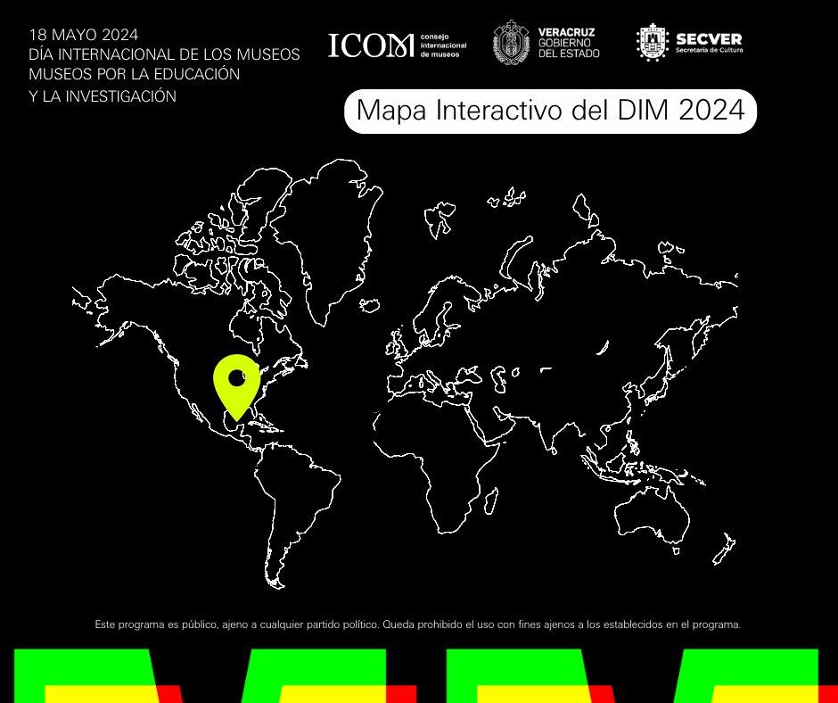 ¡Estamos en el mapa interactivo del #DIM2024!
Visita icom.museum/es/dia-interna… y encuentra todas las actividades que realizaremos en la red de recintos #SECVER. 

#Museums4Research
#Museums4Education
@IcomOfficiel 
@ICOMMx
