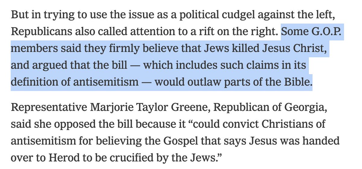 Just a reminder to my fellow Jews, these people proposing antisemitism legislation in Congress are NOT your friends. 

nytimes.com/2024/05/02/us/…