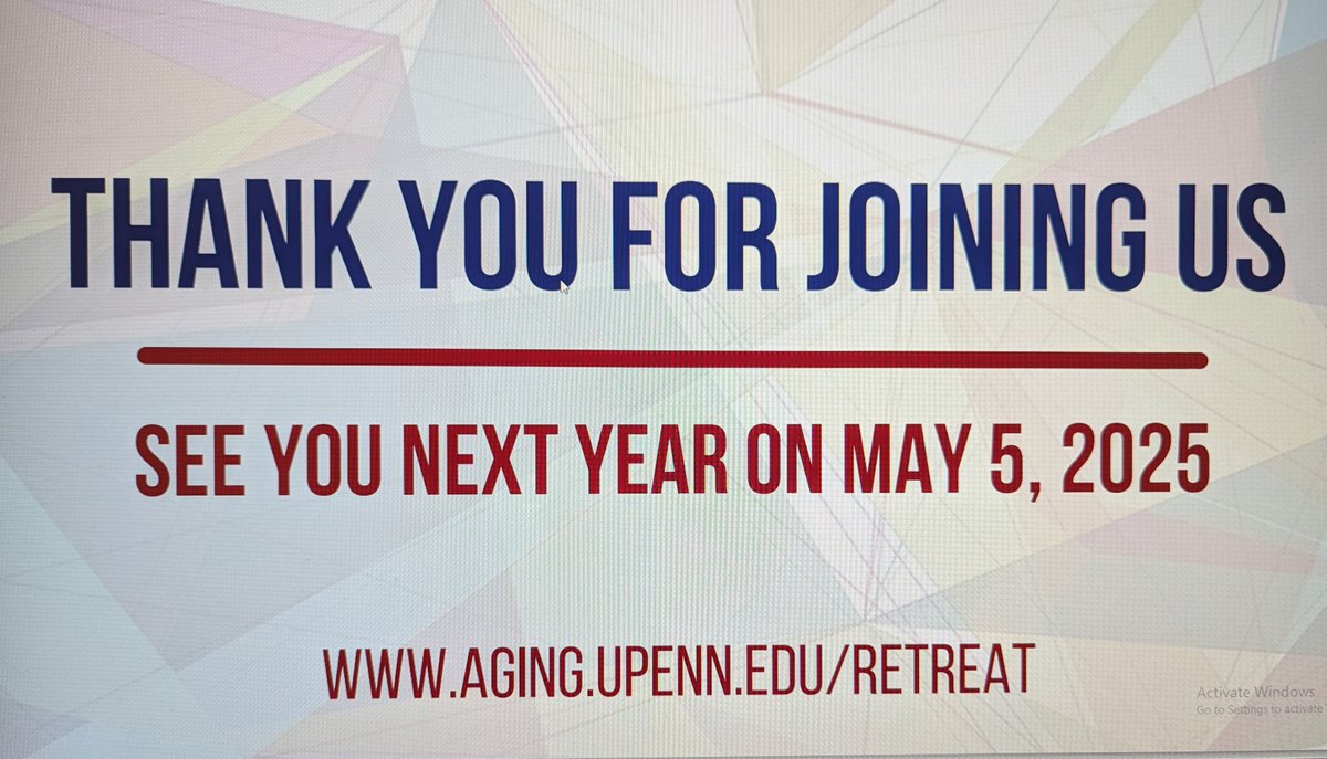SAVE THE DATE for the 2025 @PennPARC Aging Retreat on May 5th!!! #AgingResearch @nia_demography @NIA_BSR @NIHAging 

@nbcoe1 @HansPKohler
