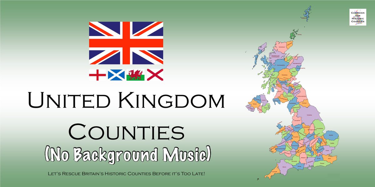 “Historic Counties of the United Kingdom - origins, confusions, solutions.”

After feedback, we have uploaded a version of our first-ever @YouTube video with voice only and no background music.

Check it out now: youtu.be/8eocnXzvrvA?fe…

🇬🇧 #HistoricCounties | #RealCounties 🇬🇧