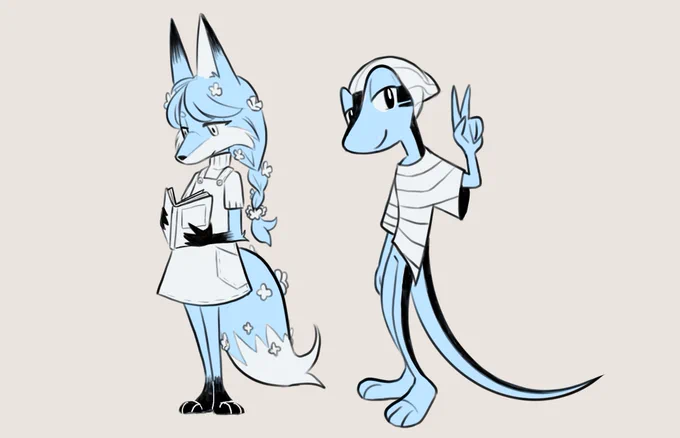 HII today's my bday  here are some character designs I did for class 2 years ago. Honestly would like to go back and redesign everyone one day but they're still cute! 