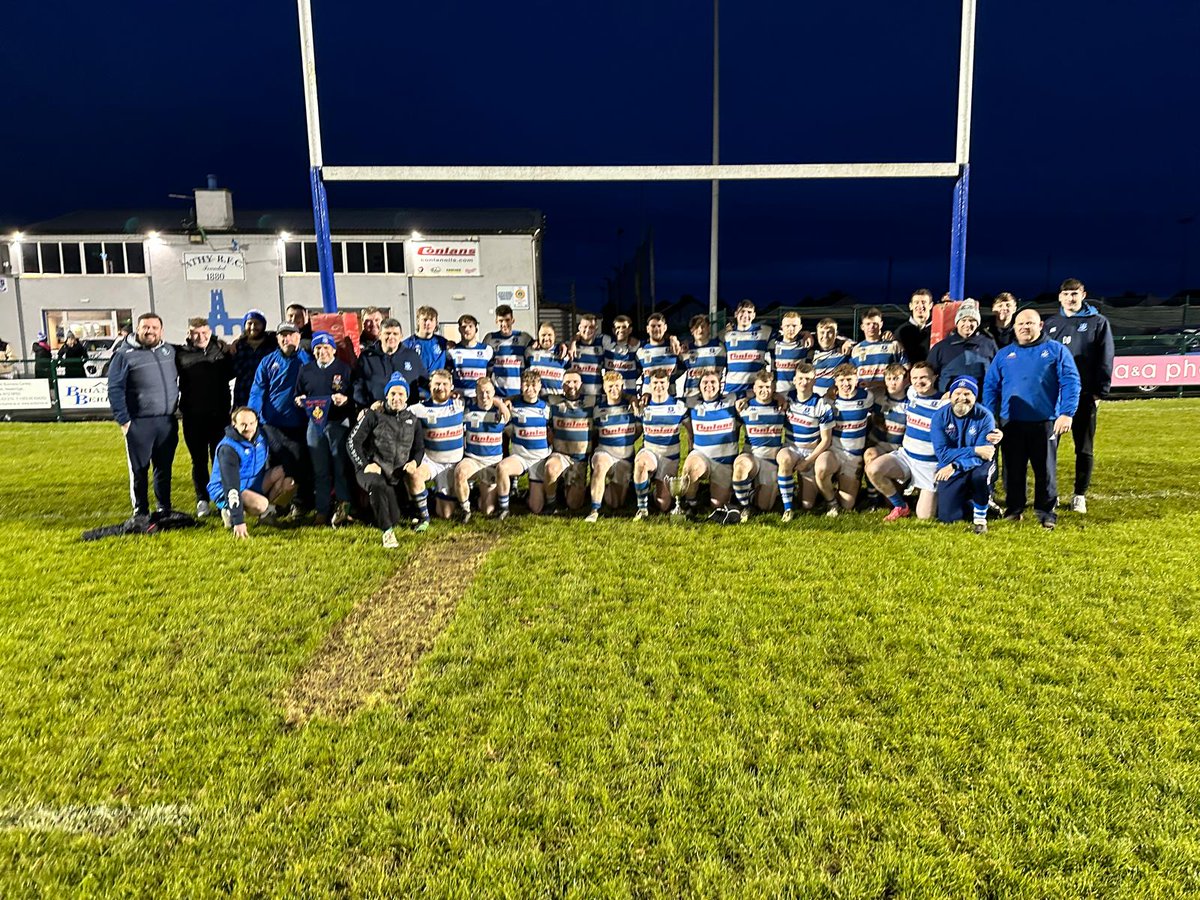 Spiers J2 Cup Champions 2024 🏆 Well done lads J 🔵⚪️🔵⚪️ and thank you @NewbridgeRugby for contributing to an excellent game 👏