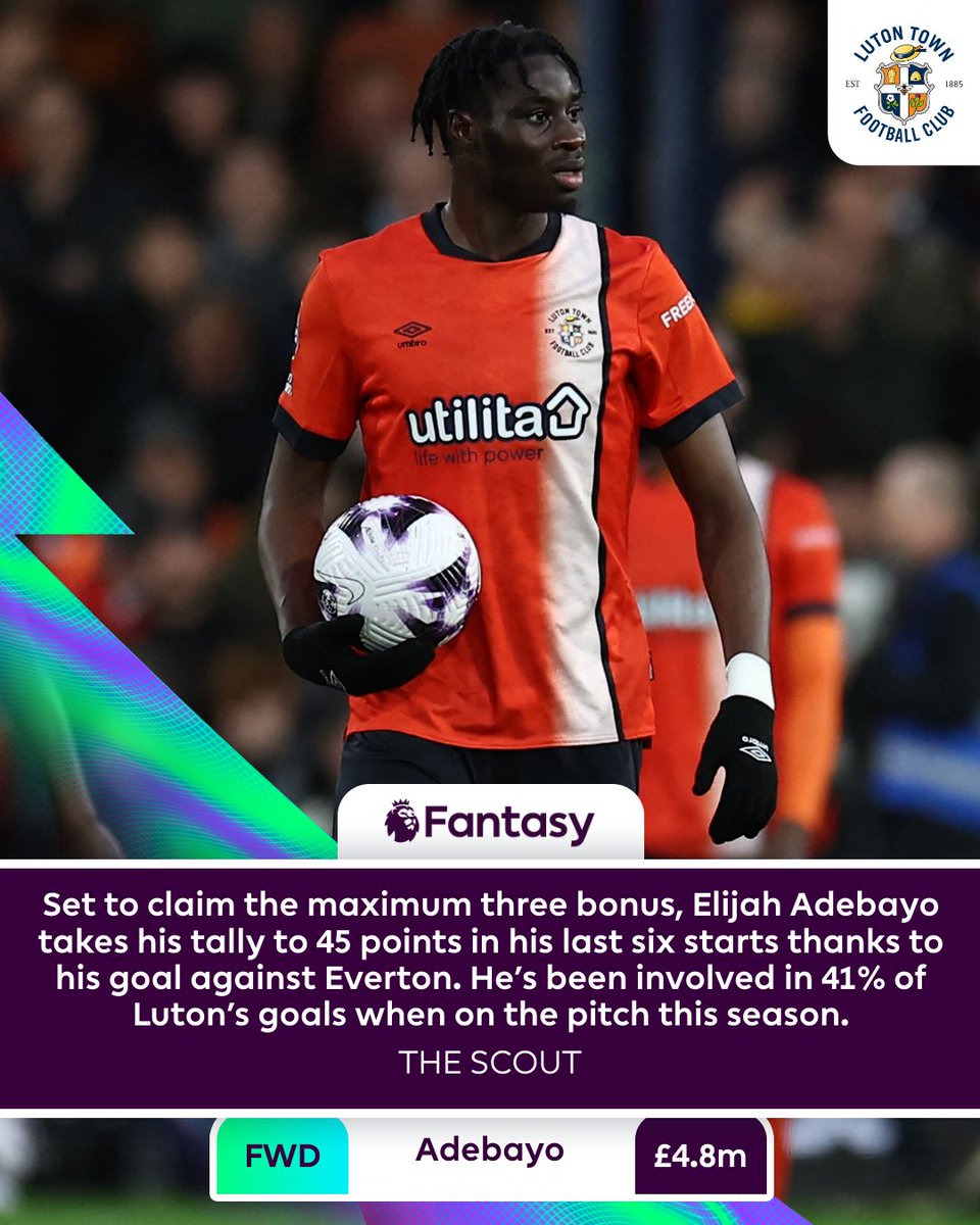 Elijah Adebayo made an impact on his return from injury 👊

#FPL #LUTEVE