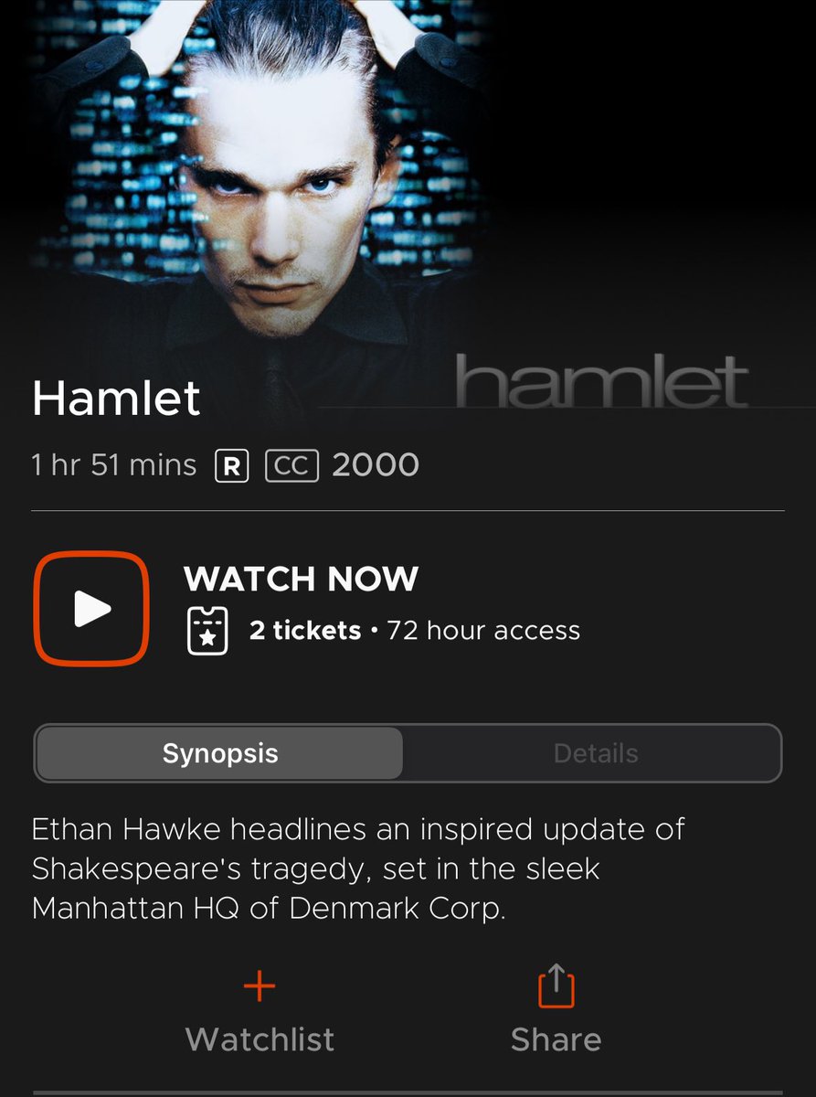 O hell yeah, Hamlet 2k on Kanopy