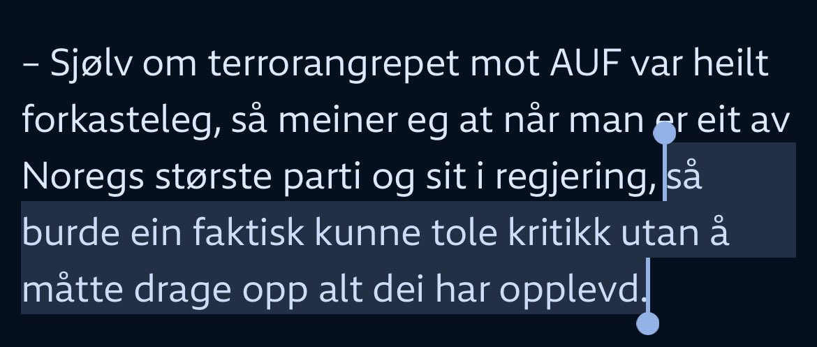 Rød Ungdom går i Sylvi Listhaugs fotspor når Kaur kritiserer AUF for å 'dra utøyakortet'. 

Det er det hun sier her. La det synke inn.