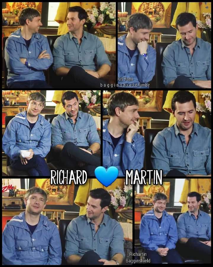 Just another day totally in love with my two favourite Brits! 🇬🇧💖💜😍 my precious #Richartin🧔🏻‍♂️👱🏻‍♂️❤️‍🔥✨️ 🥰 #RichardArmitage #MartinFreeman I will always love when they were promoting #TheHobbit in Australia in 2012 Both wearing in light blue 🥹💙🩵 Thorin x Bilbo 4ever ♥️