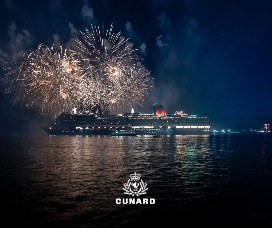 Fireworks fit for a Queen! Bon voyage Queen Anne and all our lucky maiden guests!