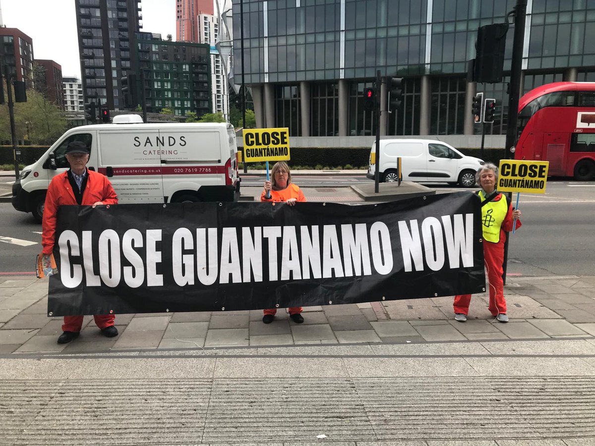 On Wednesday the 1st, we showed our continuing resolve to close Guantanamo outside the US Embassy. We have not forgotten about the men still illegally detained and we will make sure that the US cannot either.