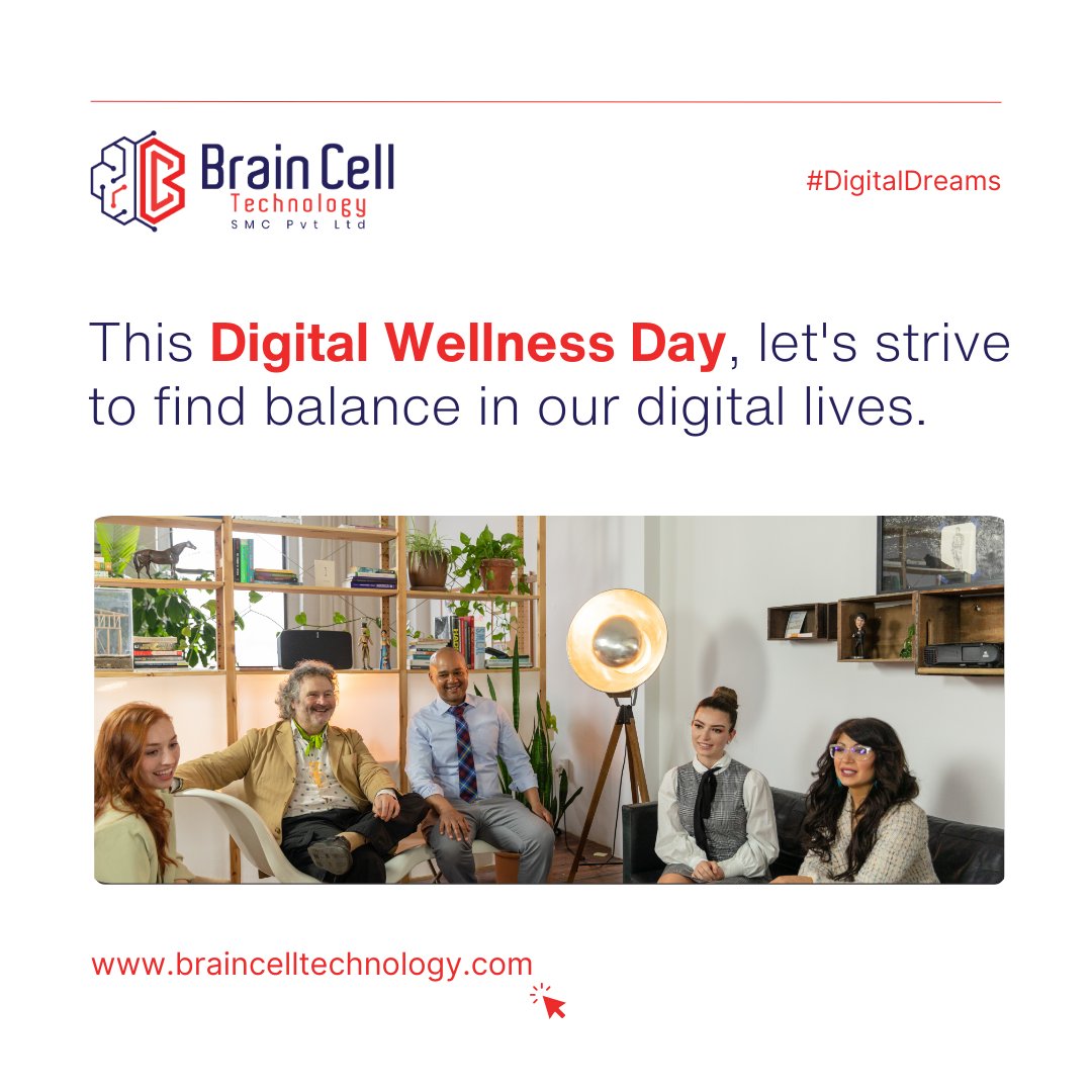 We help brands to achieve the right equilibrium ⚖️ between achieving success 🏆 and one’s self-care.

Visit 👉 bit.ly/3uq3vHY and join us 🤝 in celebrating a balanced digital lifestyle. 😎

#DigitalWellnessDay #FridayVibes #BrainCellTechnology