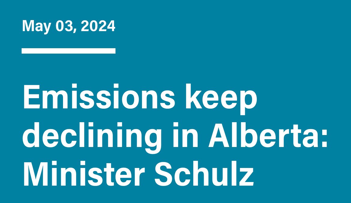 Alberta’s emissions keep declining. But you wouldn’t know that from listening to @s_guilbeault the last 9 years…. Our per-barrel emissions are in decline, electricity emissions are in decline, methane emissions are in decline, all while production and demand continues to rise.…