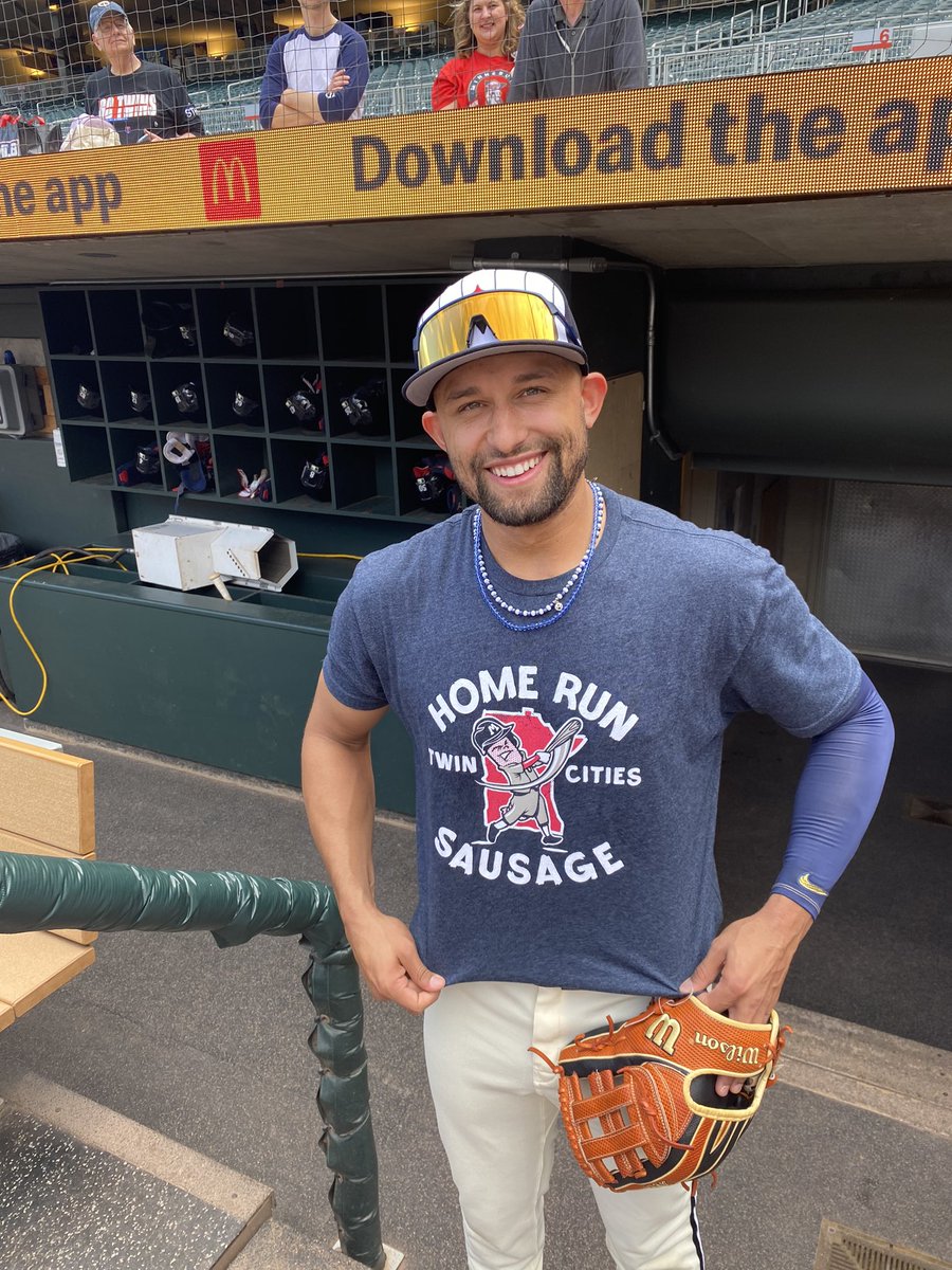 Several #MNTwins sporting some new sausage shirts today